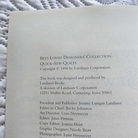 Quick-Sew Quilts Book By Best-Loved Designers Collection 1996 - Picture 4 of 11